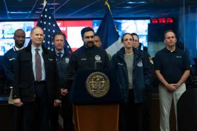 Mayor Zohran Mamdani speaks during a press briefing on the city’s preparations for a snowstorm at the New York City Emergency Management Department on Jan. 23.