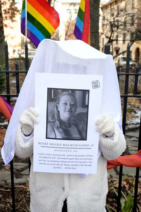 A Human Being represents the late Renee Nicole Good.