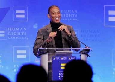 Don Lemon speaks onstage during the Human Rights Campaign 2026 Greater New York Dinner at Marriott Marquis Times Square on February 07, 2026 in New York City.