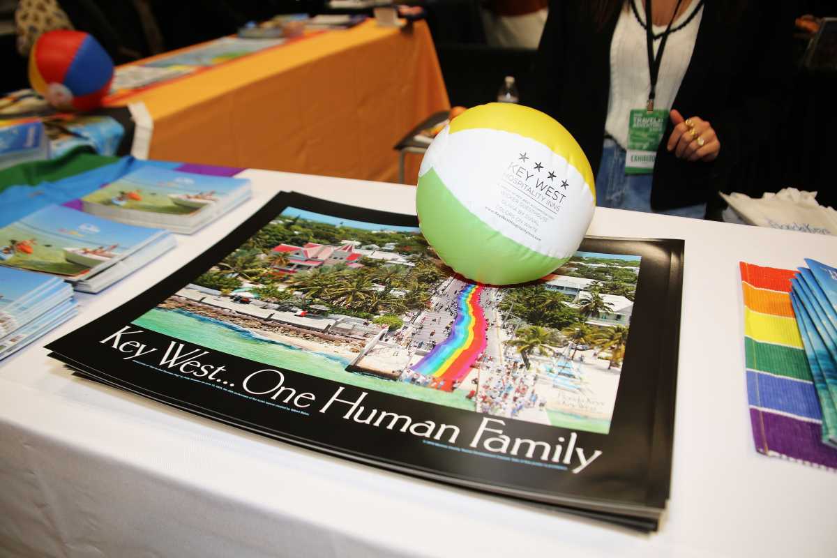 A promotion for Key West, Florida, at the 2026 New York Travel and Adventure Show.