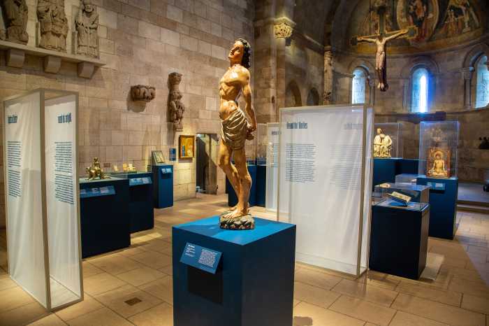A queer icon for centuries, Saint Sebastian is seen in the Beautiful Bodies section of the exhibit. 