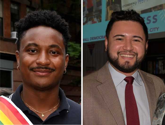 Councilmembers Chi Ossé of Brooklyn (left) and Justin Sanchez of the Bronx (right) are the new co-chairs of the City Council's LGBTQIA+ Caucus.