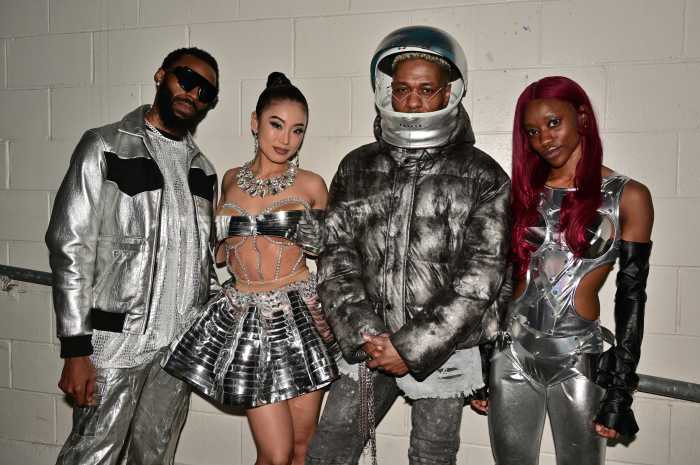 House of Miyake-Mugler during a backstage rehearsal just moments before their on-court halftime performance.