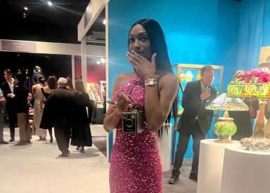 Nicole Titus at The Winter Show's Young Collectors Night at the Park Avenue Armory.