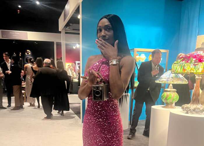 Nicole Titus at The Winter Show's Young Collectors Night at the Park Avenue Armory.