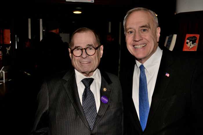 Congressmember Jerrold Nadler (left) with State Comptroller Thomas DiNapoli.