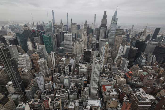 The skyline of Manhattan as seen from the Empire State Building in New York City, U.S., March 3, 2026.