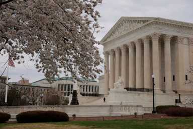 The US Supreme Court as justices are expected to issue orders in pending appeals in Washington, DC, U.S., March 23, 2026.