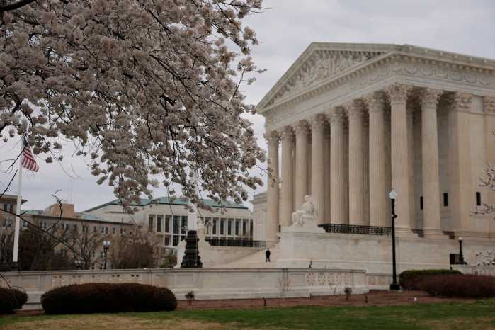 The US Supreme Court as justices are expected to issue orders in pending appeals in Washington, DC, U.S., March 23, 2026.