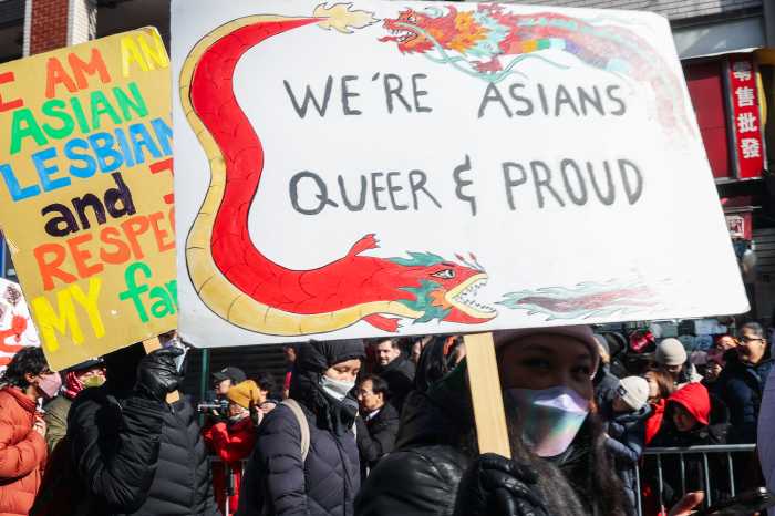 More prideful messages from the Lunar New Year contingent.