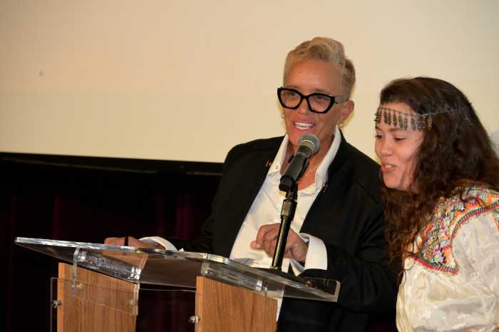 The Center's CEO, Dr. Carla Smith (left), with The Center's Louisa Benarbane.