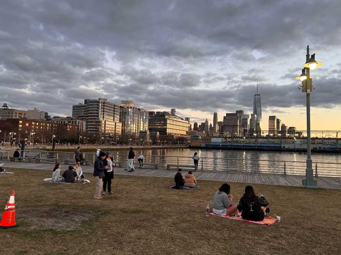 The Christopher Street Pier on the Hudson River waterfront of Greenwich Village.