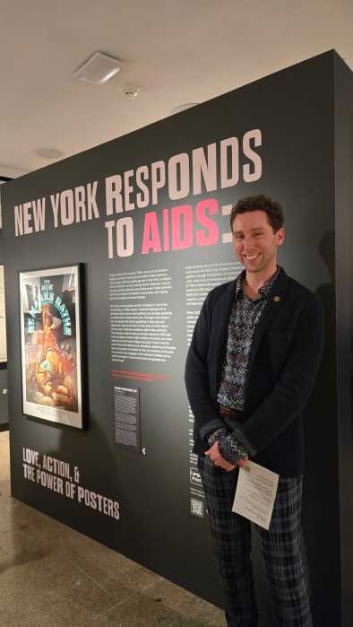 Ian Bradley-Perrin is the HIV/AIDS historian behind the exhibition at the Poster House Museum.