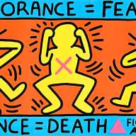 Ignorance = Fear _ Silence = Death by Keith Haring, 1989 copyright © Keith Haring Foundation, Poster House Collection.