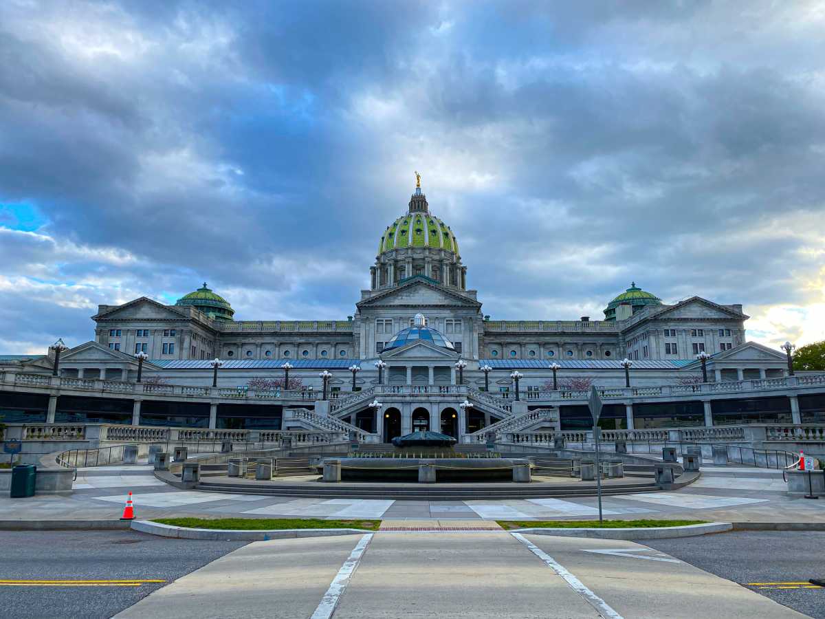 The Pennsylvania State Capitol building in Harrisburg, Pennsylvania.