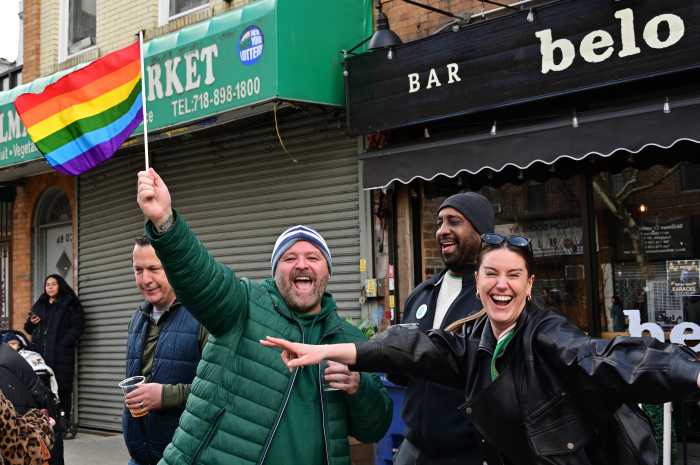 The Rainbow Flag still stands tall at St. Pat's for All.
