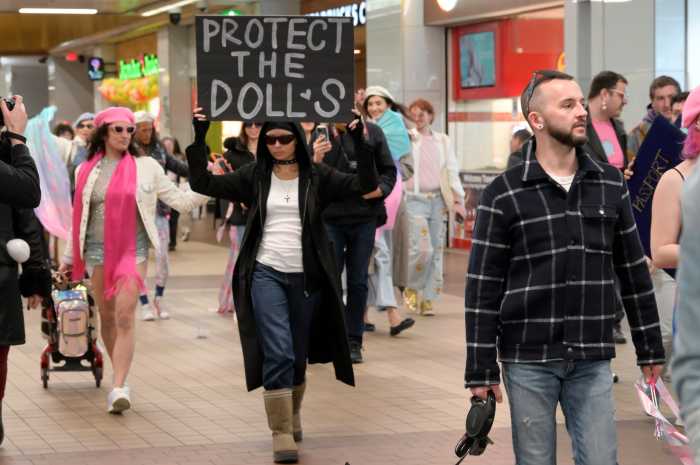 Passing through Port Authority on the way to the train.