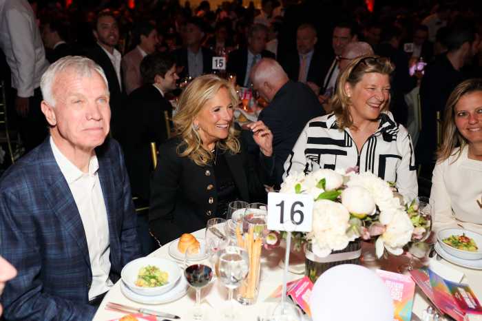 Tim Gill, Jill Biden, and Christi Offutt at The Center's dinner on April 16.