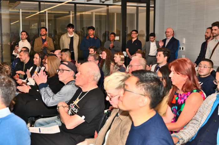 The audience looks on during the Stonewall Democratic Club of New York City's April 29 meeting.