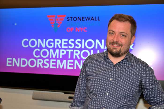 The president of the Stonewall Democratic Club of New York City, John Wahlmeier.