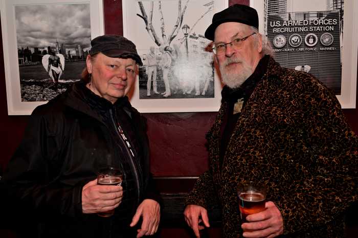 Photographers Fussy Lo Mein and Fannie Mac B. Free at the opening reception.