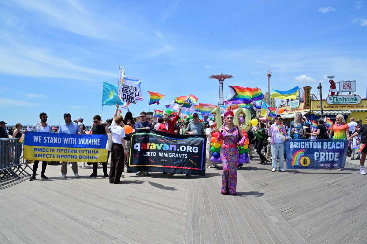 Brighton Beach Pride moves eastward from from Coney Island to Brighton Beach along the Riegelmann Boardwalk on May 31.