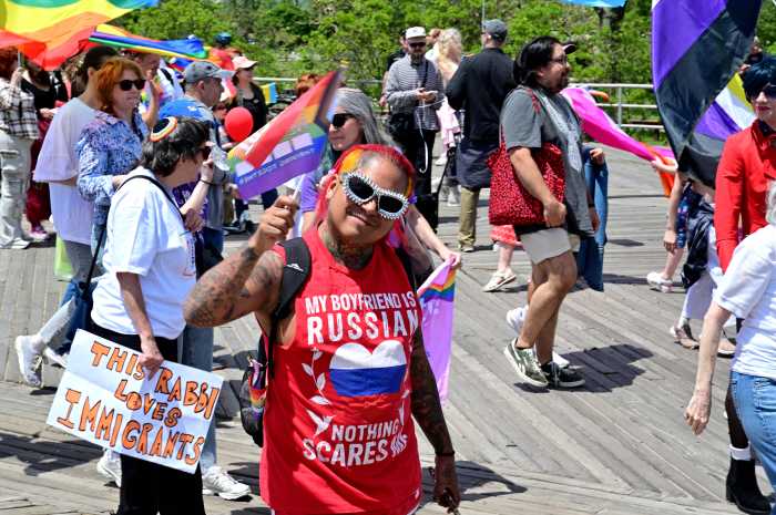 Enjoying Brighton Beach Pride.