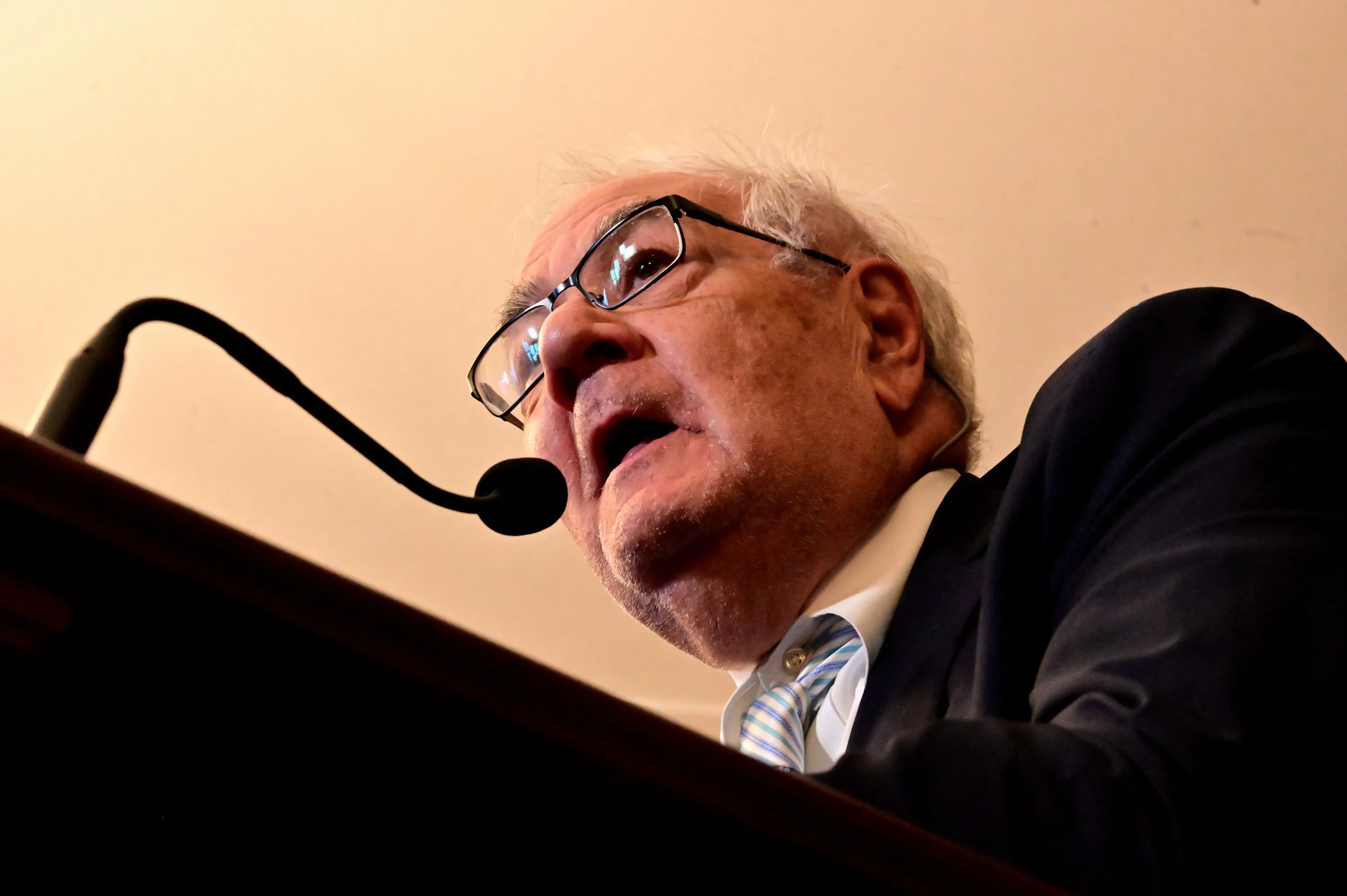 Barney Frank delivers remarks at the Capitol in 2022 during a ceremony celebrating the passage of the Respect for Marriage Act.
