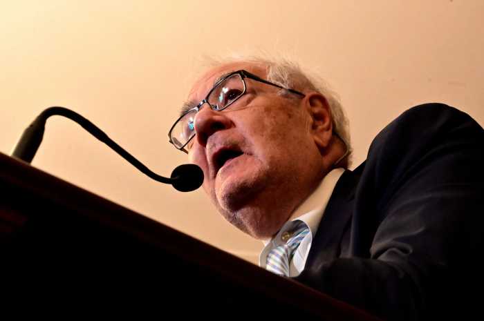 Barney Frank delivers remarks at the Capitol in 2022 during a ceremony celebrating the passage of the Respect for Marriage Act.