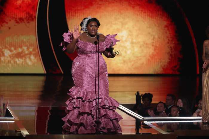 Qween Jean accepts the award for Best Costume Design of a Musical for Cats: The Jeliicle Ball, during the 79th Annual Tony Awards in New York City, U.S., June 7, 2026. 