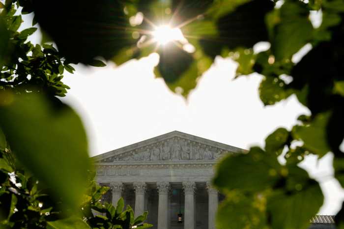 A view of the Supreme Court building as the court is set to issue the final rulings of its nine-month term, in Washington, D.C., U.S., June 30, 2026.
