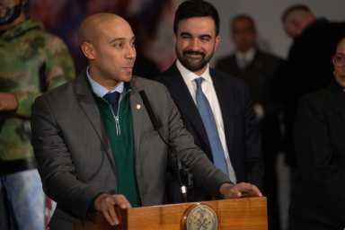 NYC Health Commissioner Dr. Alister Martin (left) and Mayor Zohran Mamdani (right).