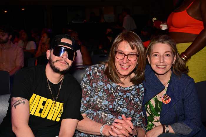 Bernie Wagenblast (center) with friends.