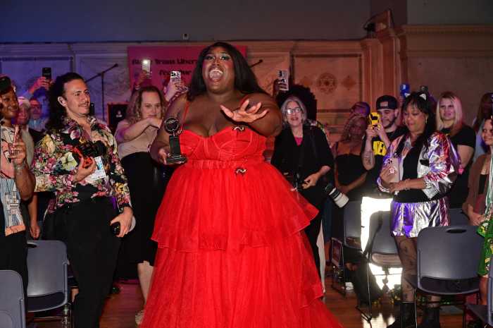 Qween Jean shows her Tony award.