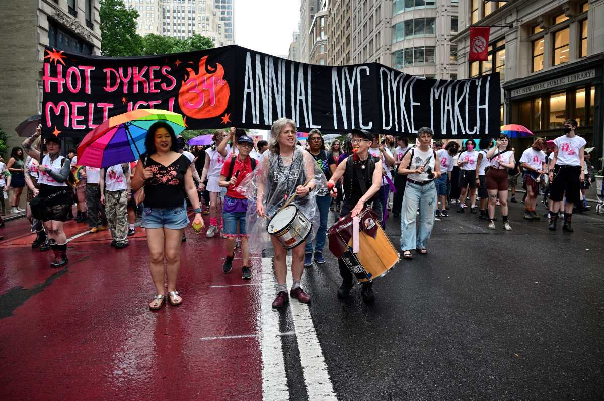 The 2026 NYC Dyke March on Fifth Avenue in Manhattan.