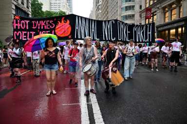 The 2026 NYC Dyke March on Fifth Avenue in Manhattan.