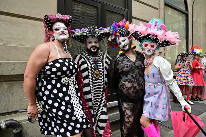 The Sisters of Perpetual Indulgence stand together.