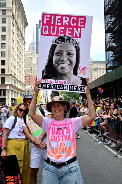 Showing support for New York Attorney General Letitia James.