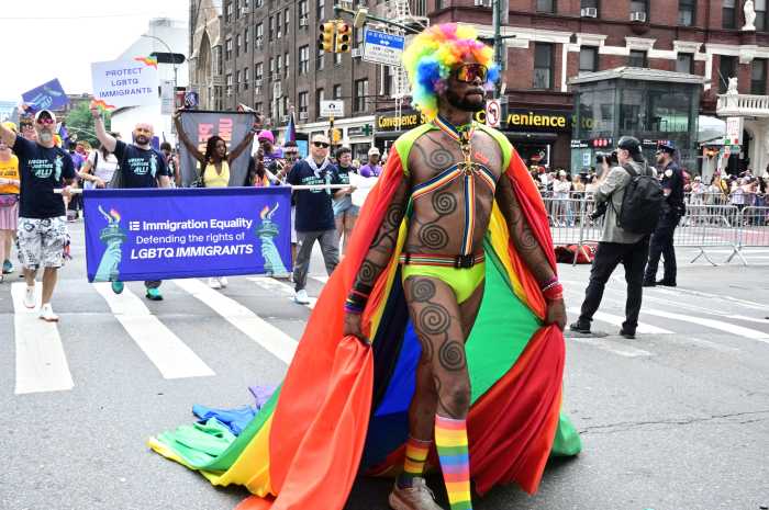 Immigration Equality marches at NYC Pride.