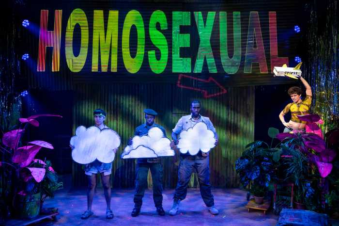 Jason Yanto, Samuel Selman, Leo Jasper Davis, Walker Stovall in "Silverback Mountain: A New Gay Jungle Play."