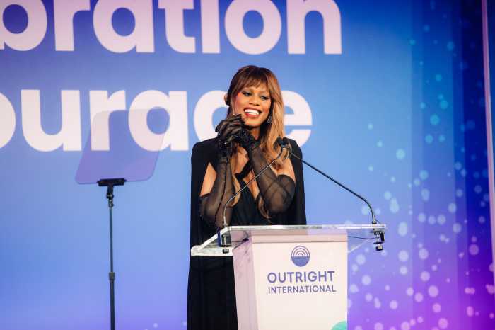 Laverne Cox hosts Outright International's 2026 Celebration of Courage in New York.