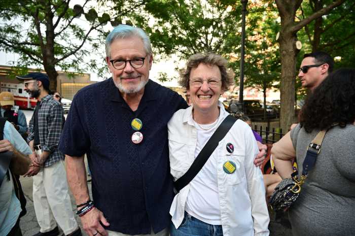 Former State Senator Tom Duane and congressional candidate Nina Schwalbe.