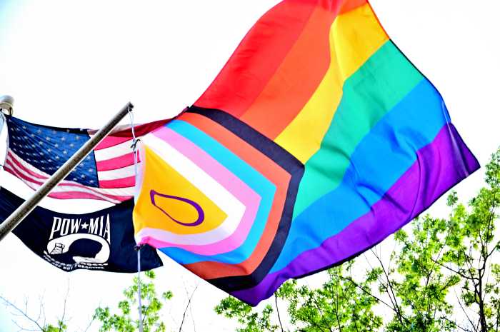 The Rainbow Flag fles over the Stonewall National Monument.