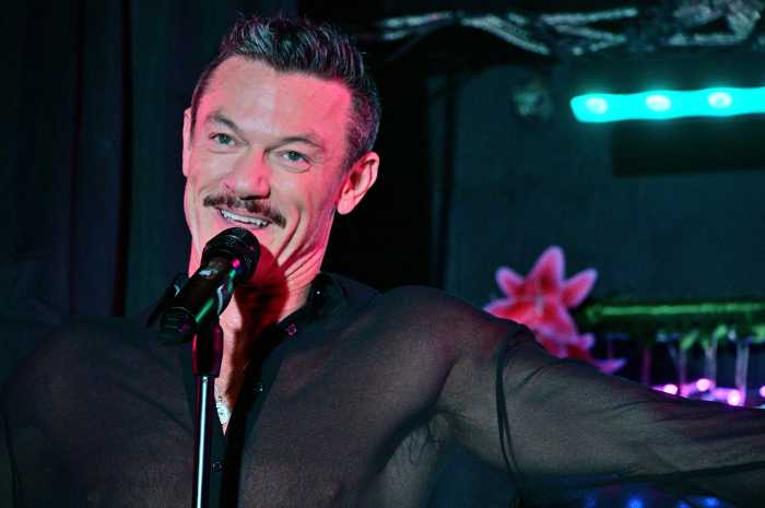 Luke Evans is all smiles at the Stonewall Inn Gives Back Initiative's Pride kickoff event.