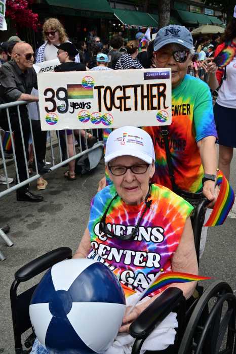 Representing the Queens Center for Gay Seniors.