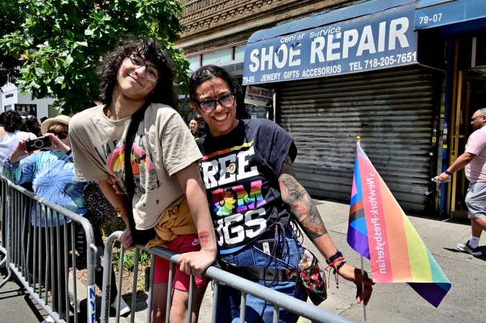 Enjoying the moment at Queens Pride.