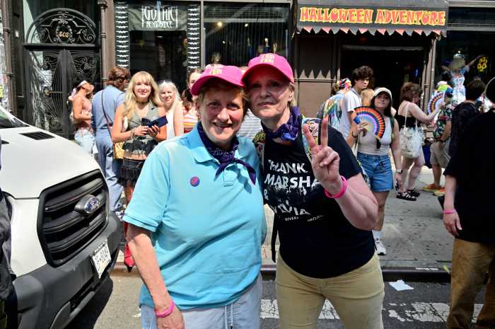 Cynthia Nixon (right) with her wife, Christine Marinoni (left).