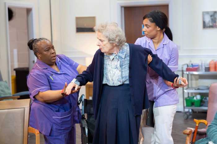 "Care" at the Young Vic: Llewella Gideon, Linda Bassett and Aoife Gaston.