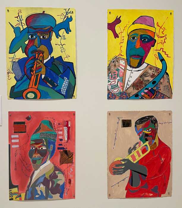 Clockwise: Dizzy Gillespie (2025), Yusef Lateef (2024), Miles Davis (2002), Thelonius Monk (2000), Armando Alleyne.